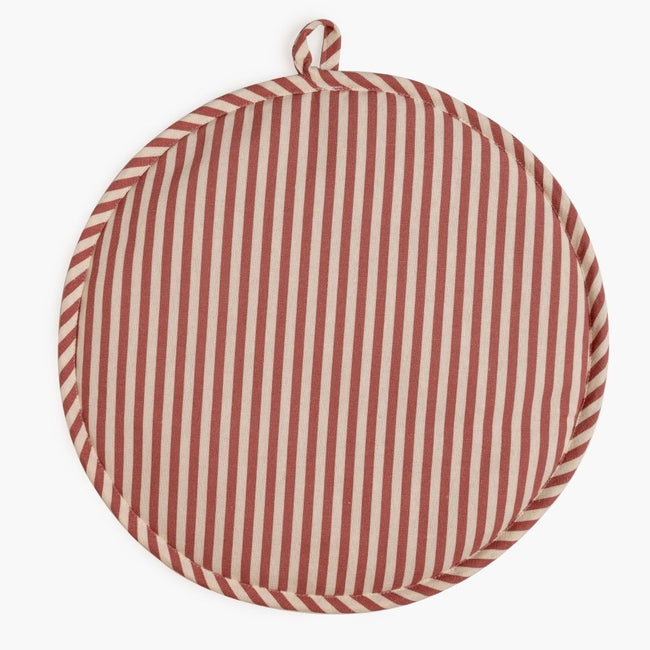 Striped 100% Cotton Hob Cover with Terry Towelling Base | Beautiful Rose