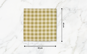 Checked 100% Cotton Set of 4 Reusable Cloth Napkins | Lively Green