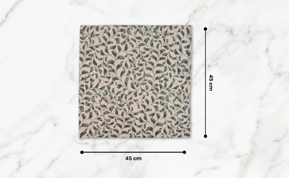 Scroll 100% Cotton Set of 4 Reusable Cloth Napkins | Lovable Blue