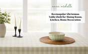 Checked 100% Cotton Everyday Reusable Tablecloth | Lively Green