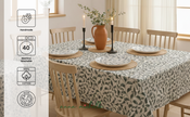 Scroll 100% Cotton Everyday Reusable Tablecloth | Lovable Blue