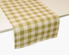 Checked 100% Cotton Everyday Reusable Table Runner | Lively Green