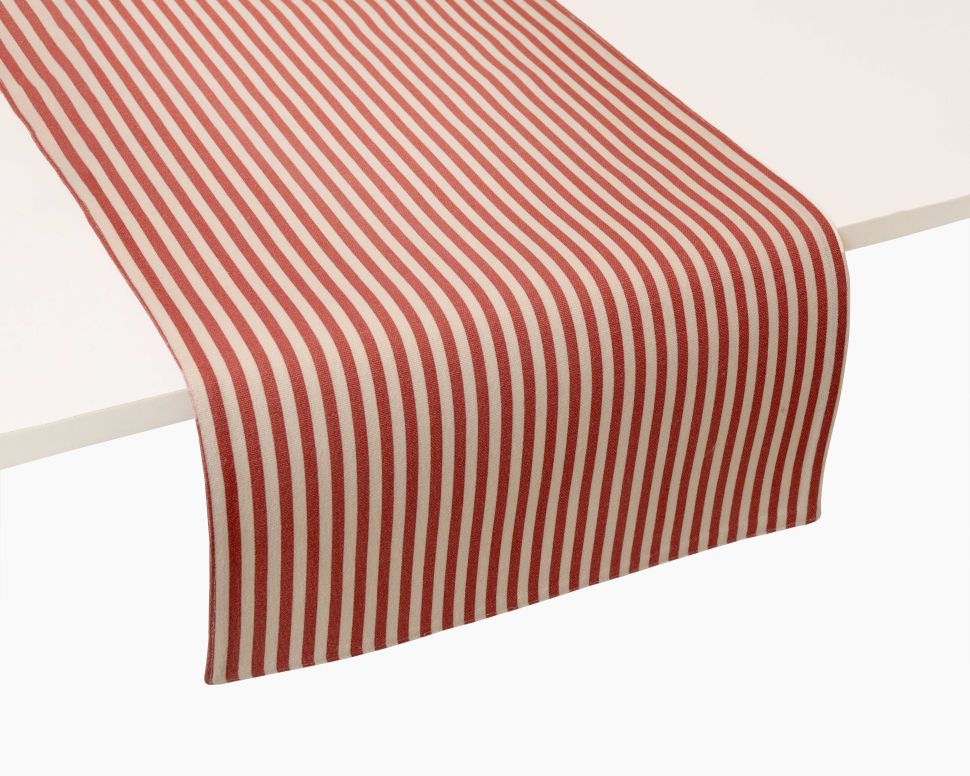 Striped 100% Cotton Everyday Reusable Table Runner | Beautiful Rose