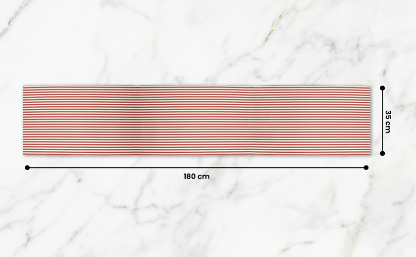 Striped 100% Cotton Everyday Reusable Table Runner | Beautiful Rose