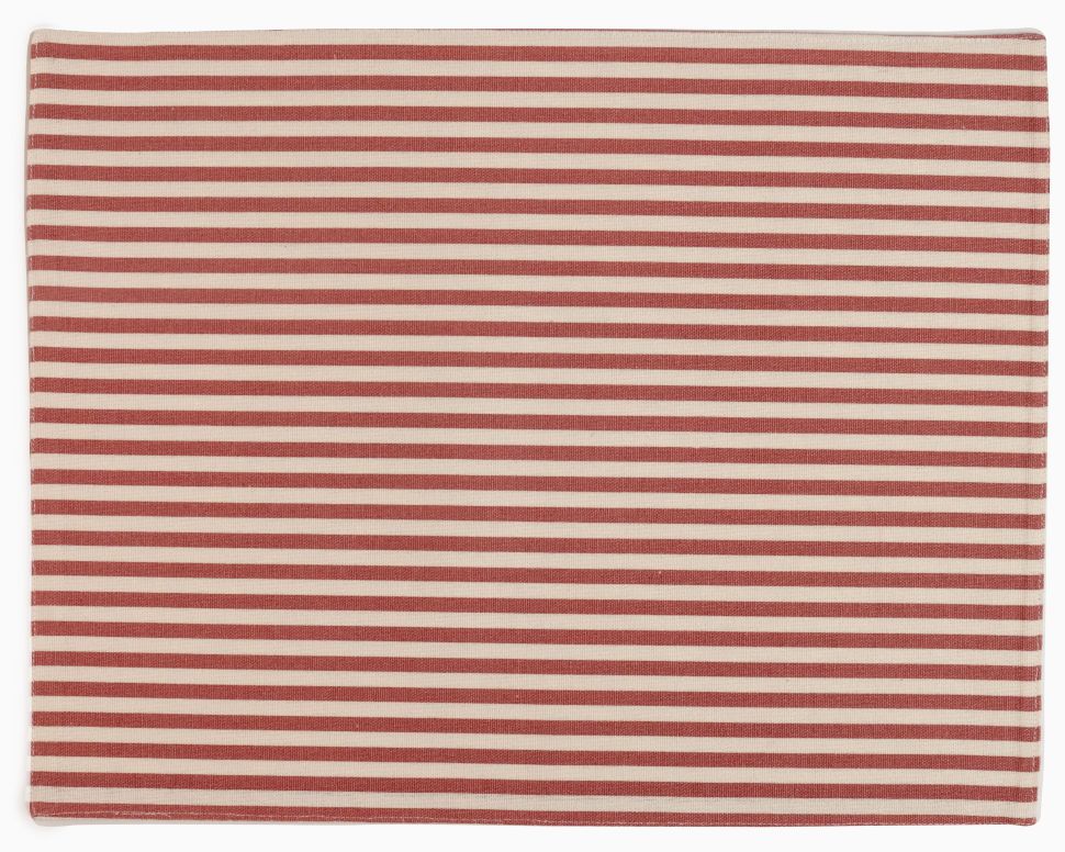 Striped 100% Cotton Set of 2 Reusable Placemats | Beautiful Rose