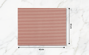 Striped 100% Cotton Set of 2 Reusable Placemats | Beautiful Rose