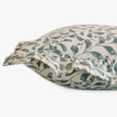 Scroll Cotton Cushion Cover with Frill | Lovable Blue (with Pad)