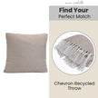 Chevron Grey Handwoven Cushion Recycled Plastic (with Pad)