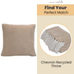 Chevron Ochre Handwoven Cushion Recycled Plastic (with Pad)