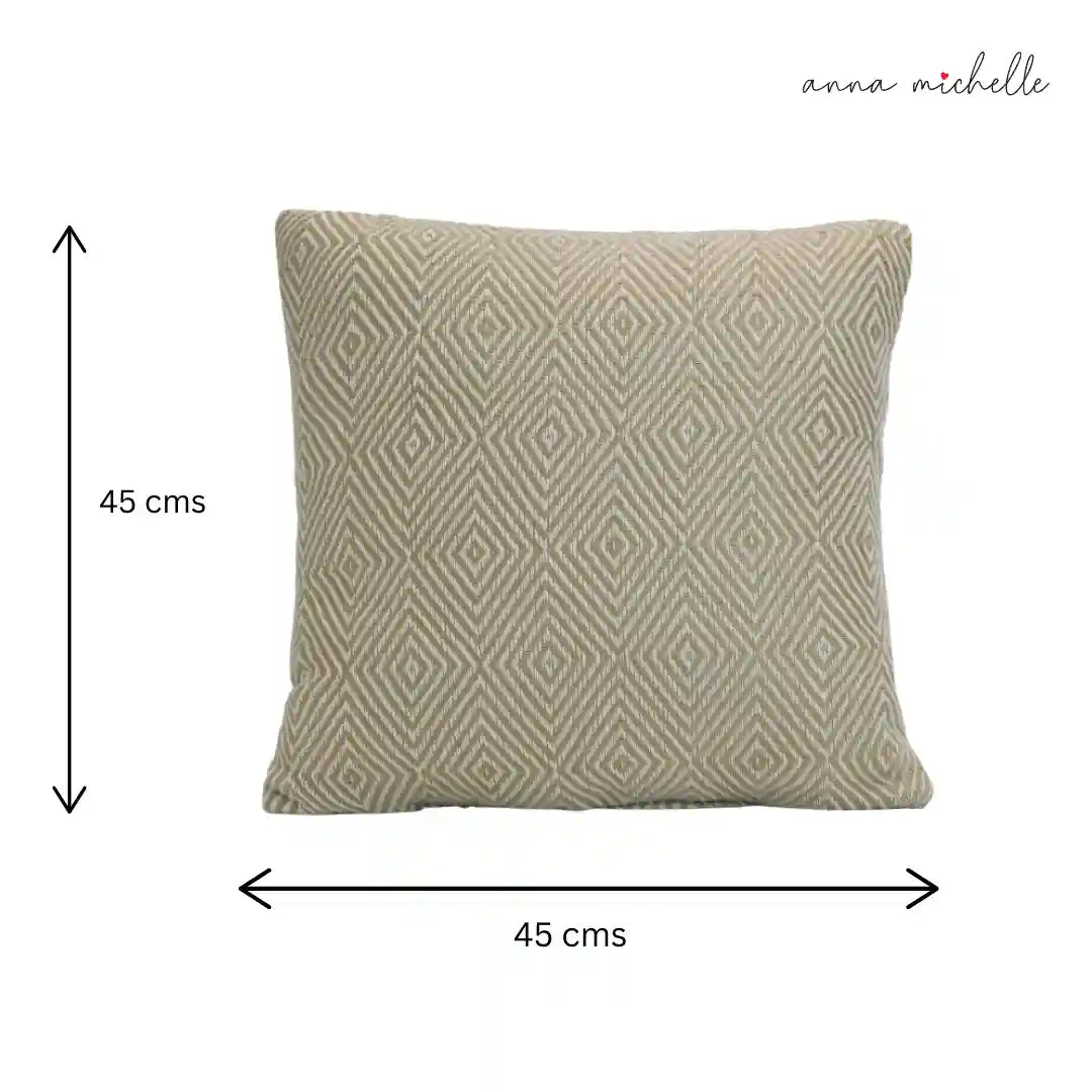 Diamond Green Handwoven Cushion Recycled Plastic (with Pad)