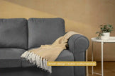 Chevron Ochre Handwoven Throw Recycled Plastic Bottles