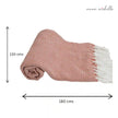 Chevron Rose Handwoven Throw Recycled Plastic Bottles
