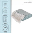 Diamond Blue Handwoven Throw Recycled Plastic Bottles