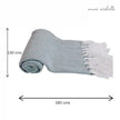 Diamond Blue Handwoven Throw Recycled Plastic Bottles