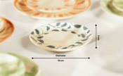 Scroll Handmade & Hand-Painted Stoneware Side Plates (Set of 4)  | Lovable Blue
