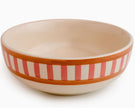 Striped Handmade & Hand-Painted Stoneware Serving Bowls (Set of 2) | Beautiful Rose