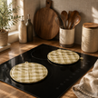 Checked 100% Cotton Hob Cover with Terry Towelling Base | Lively Green