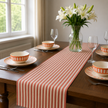 Striped 100% Cotton Everyday Reusable Table Runner | Beautiful Rose