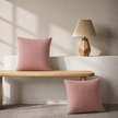 Chevron Rose Handwoven Cushion Recycled Plastic (with Pad)